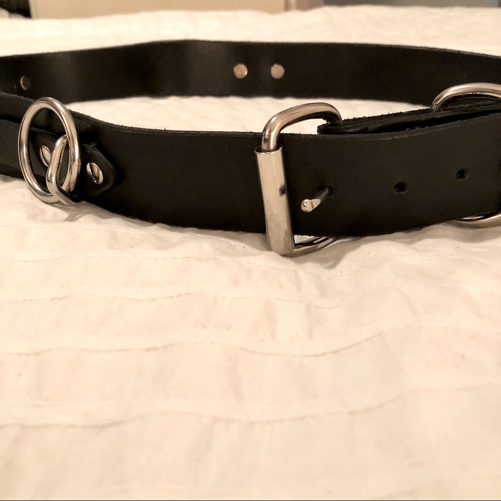 Handmade high quality leather bondage belt